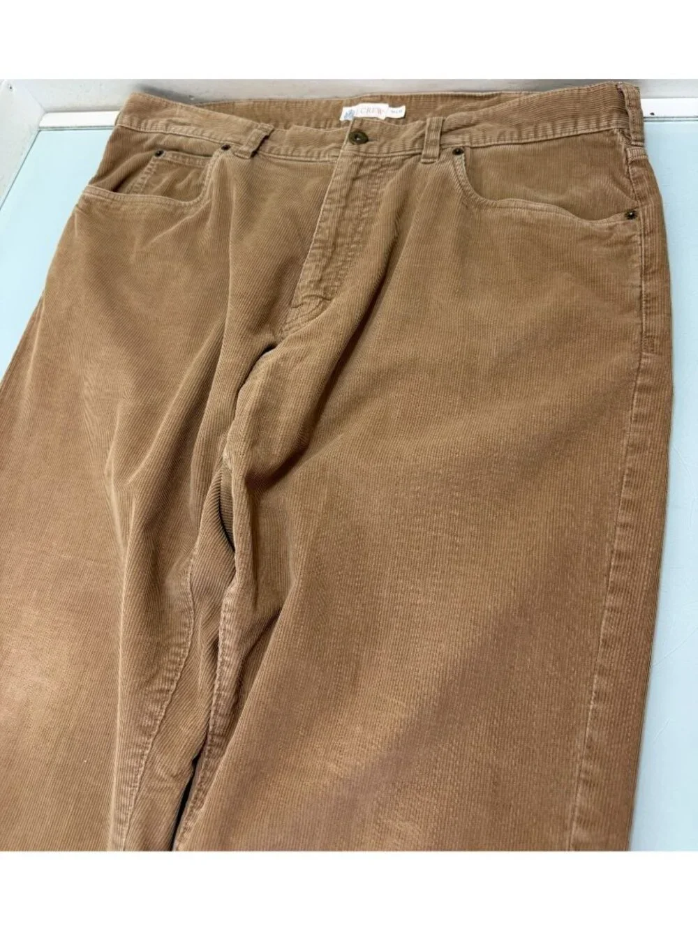 J Crew Corduroy Pants Mens 38X32 Wide Leg Distressed Baggy Y2K Grunge Skater